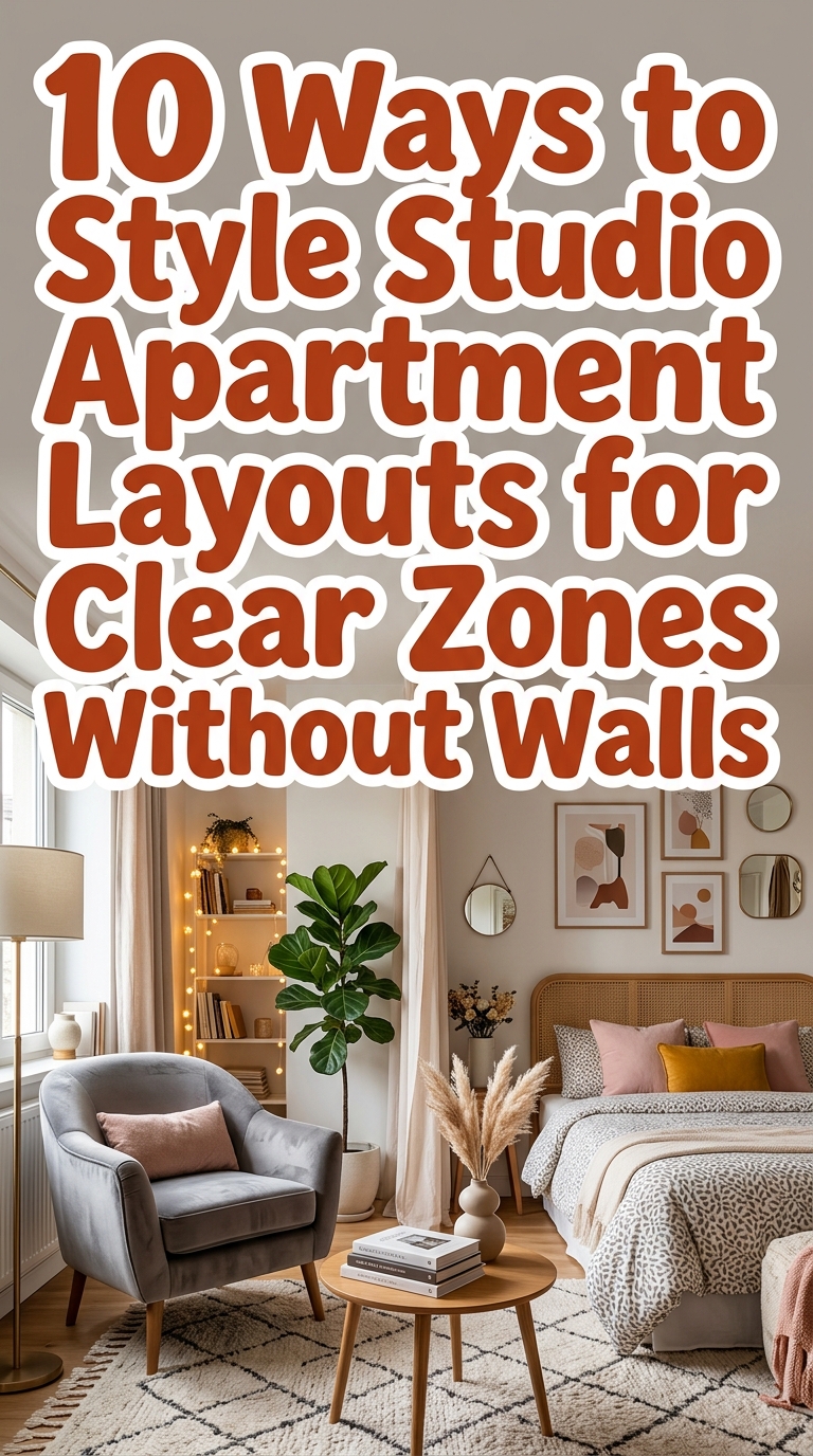10 Ways to Style Studio Apartment Layouts for Clear Zones Without Walls