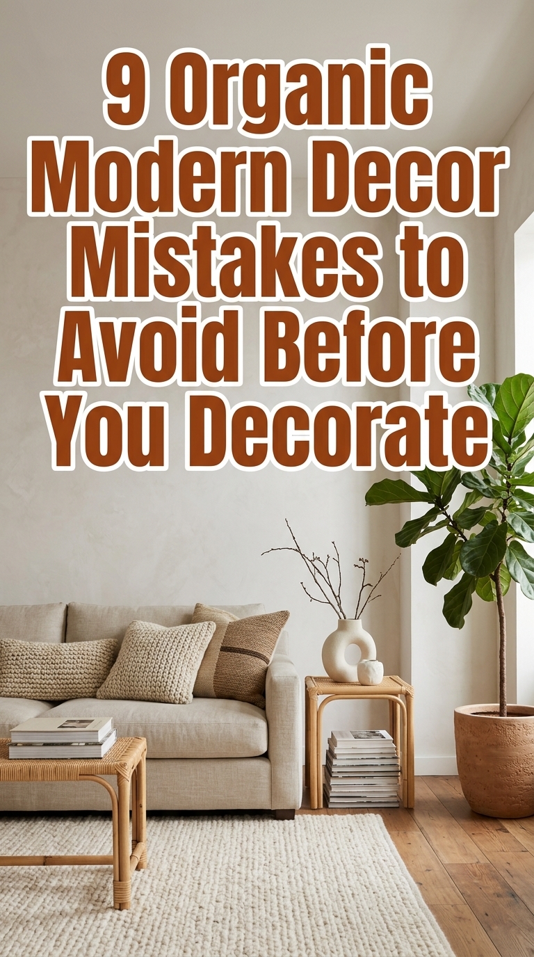 9 Organic Modern Decor Mistakes to Avoid Before You Decorate