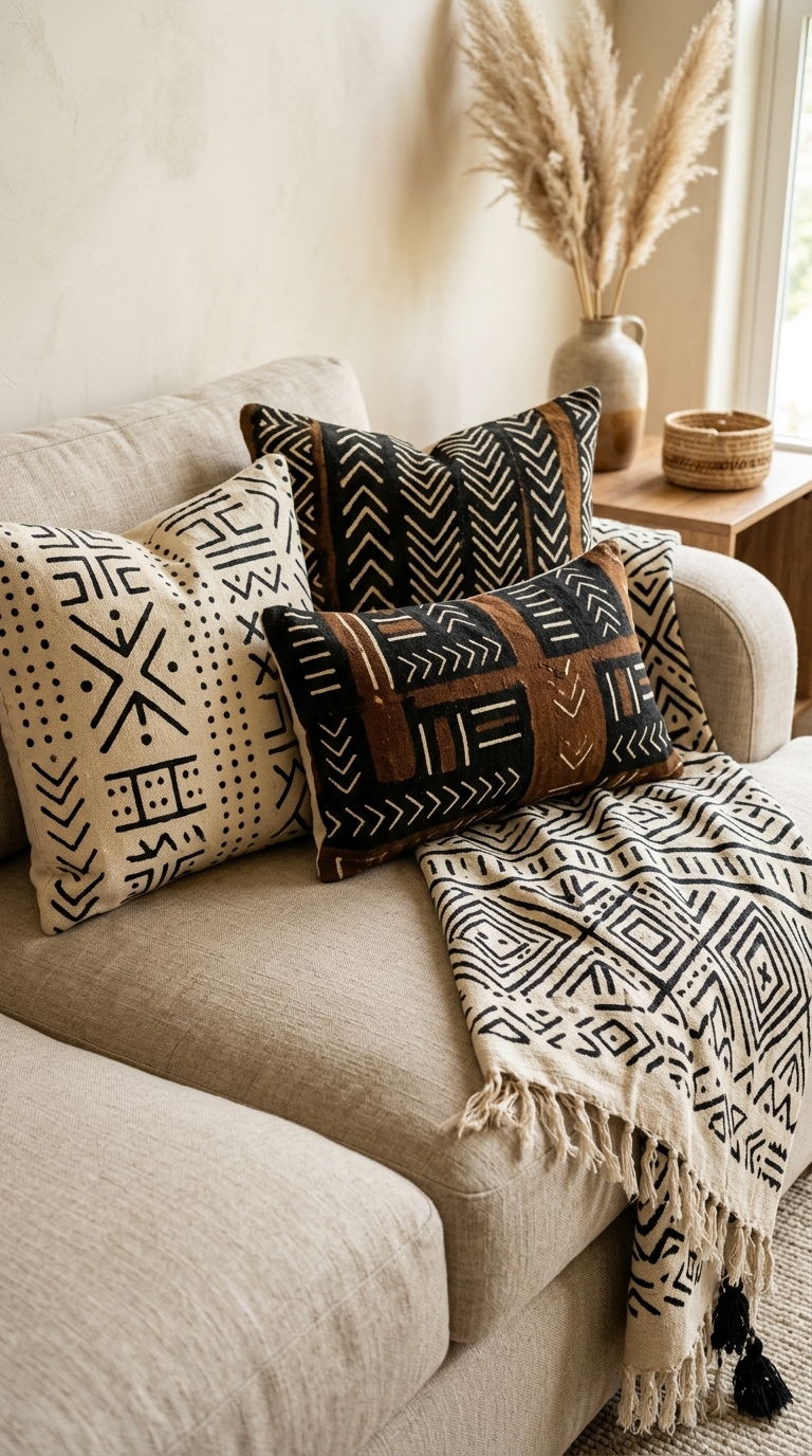 10. Add Personality with Mudcloth & Bogolan Accents