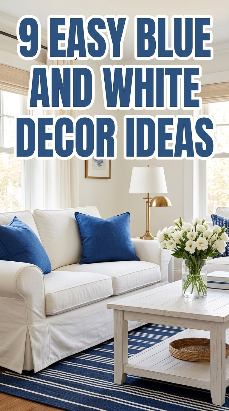 9 Easy Blue and White Decor Ideas