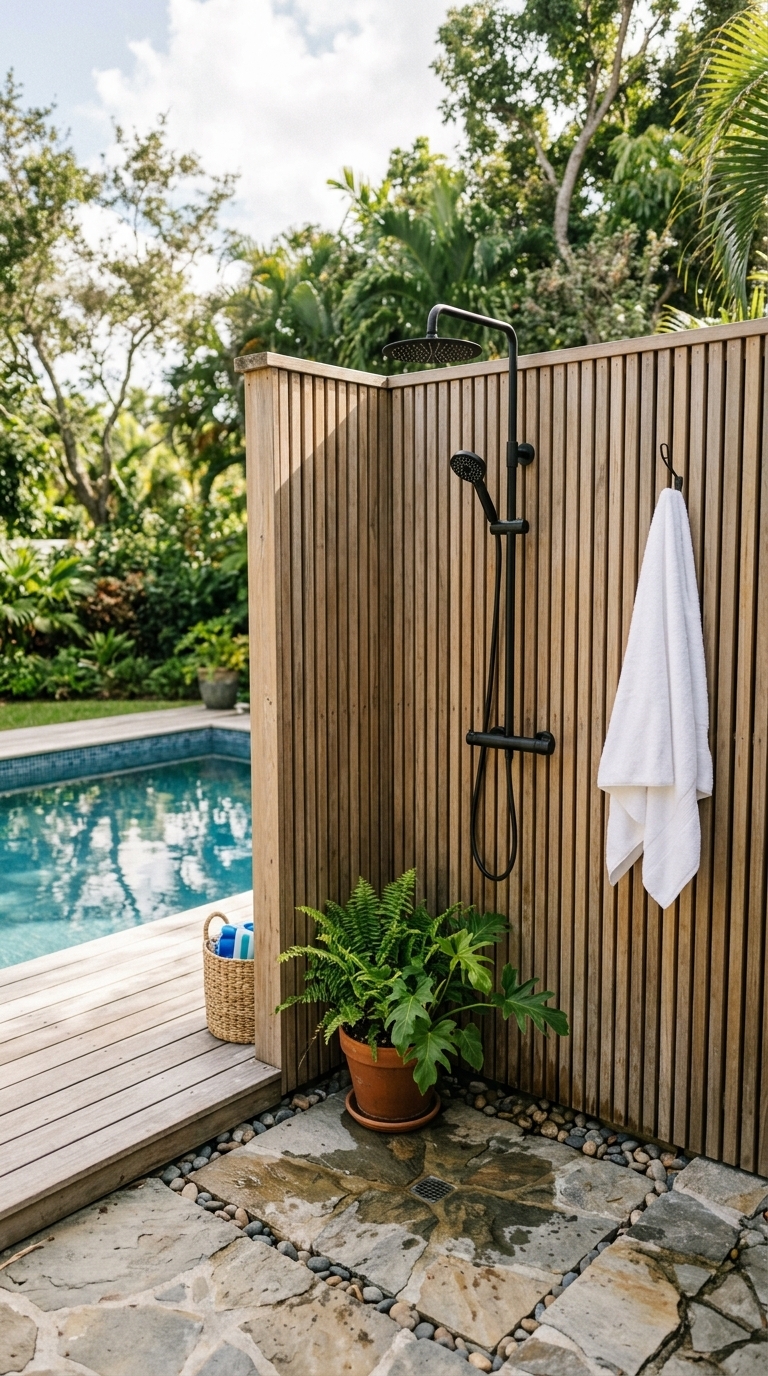 6. Add a Refreshing Outdoor Shower