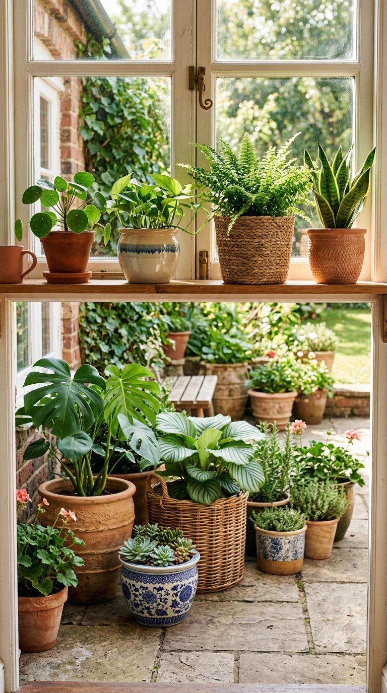 8. Use Decorative Planters to Bridge Spaces