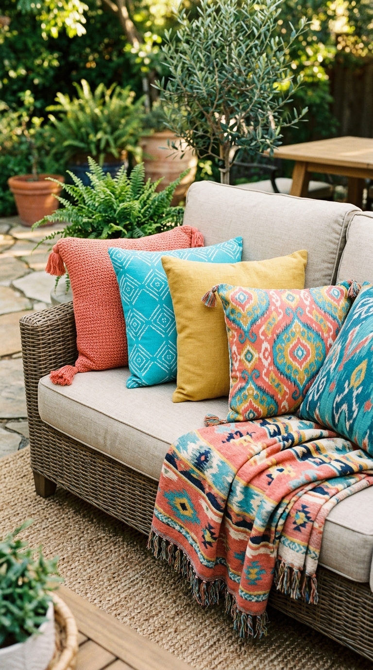 9. Infuse Color with Vibrant Textiles