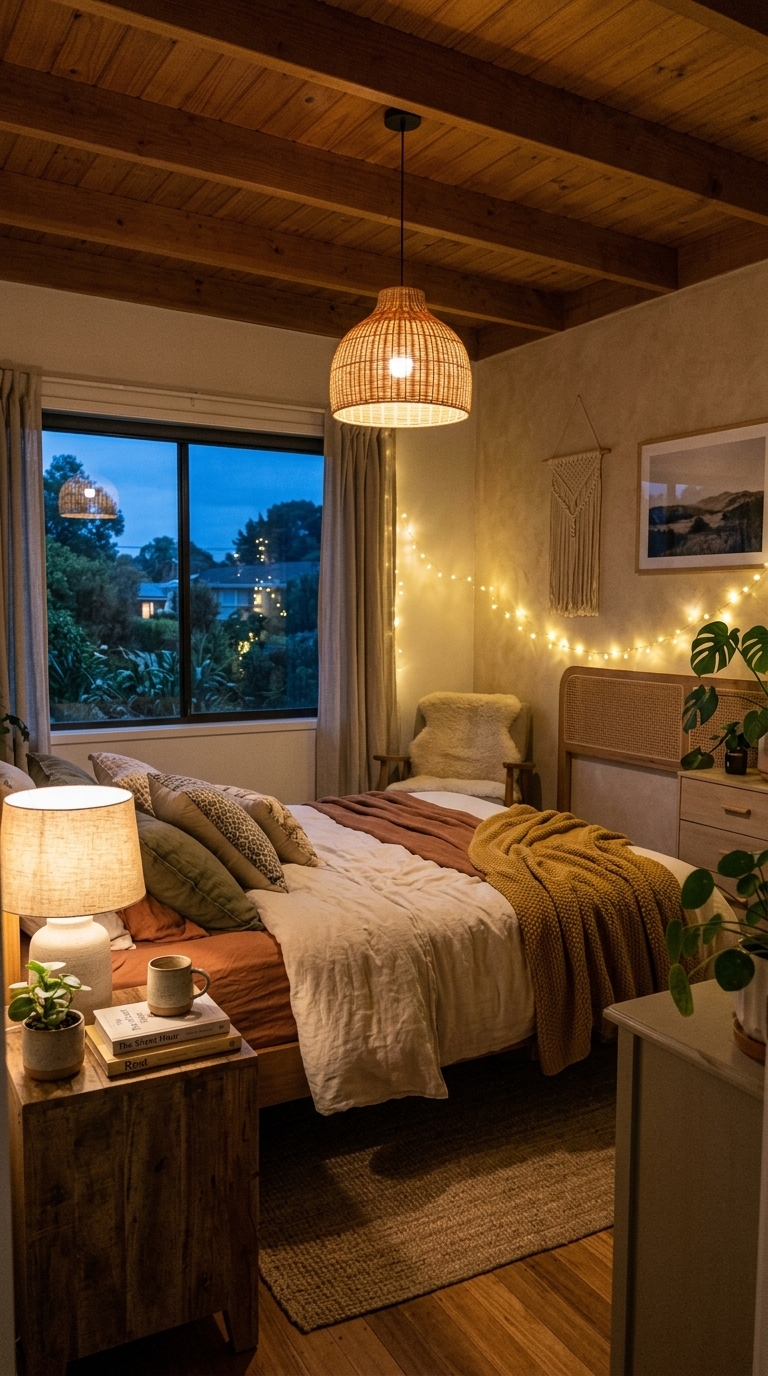 9. Layer Lighting for Warm Ambiance