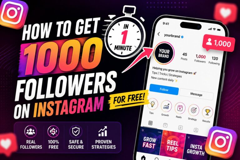 How to Get 1000 Followers on Instagram in 1 Minute for Free