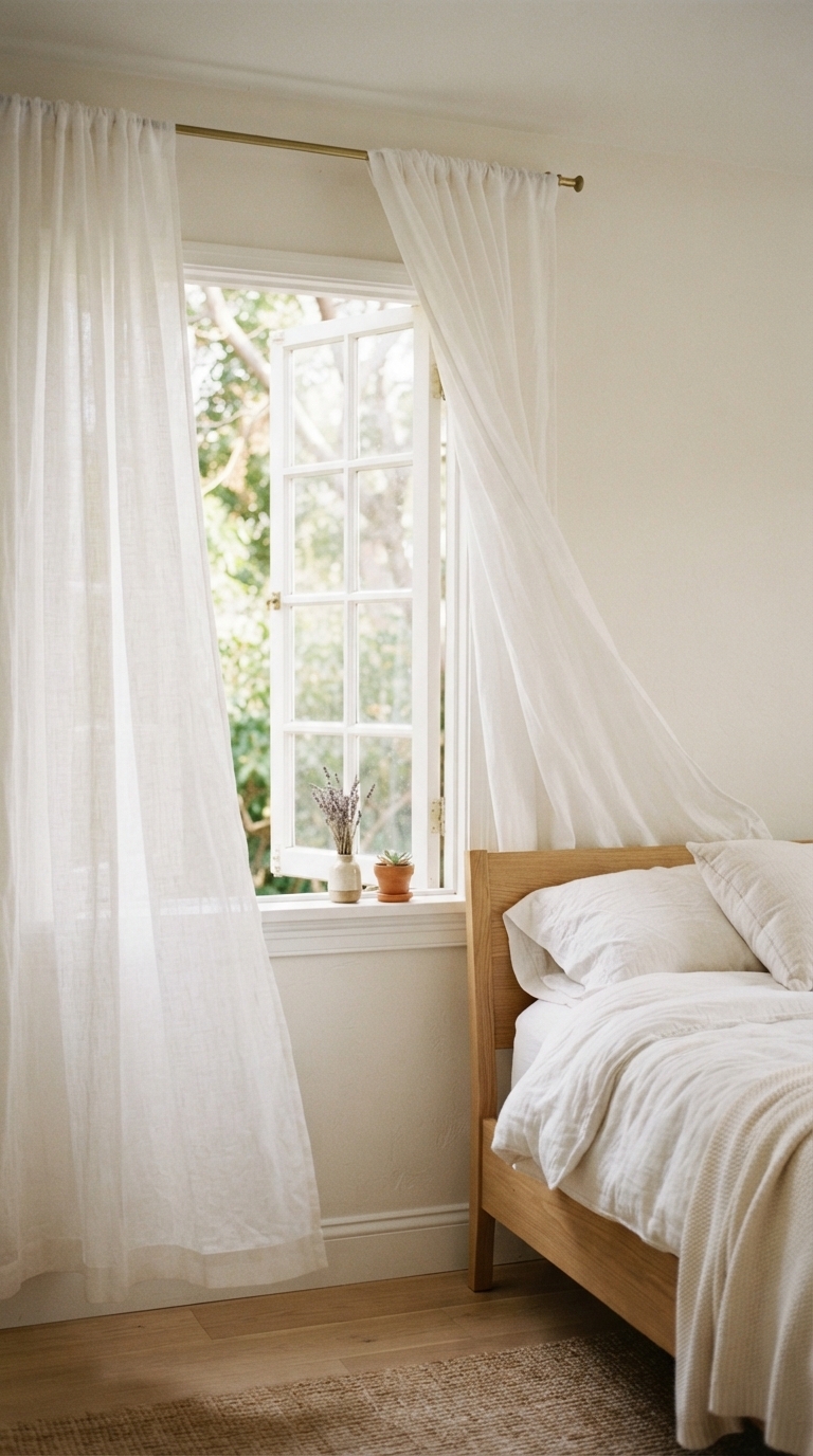 1. Billowing Sheer Linen for Breezy Elegance