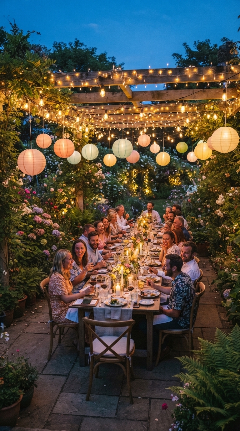 1. Twinkle with String Lights & Lanterns