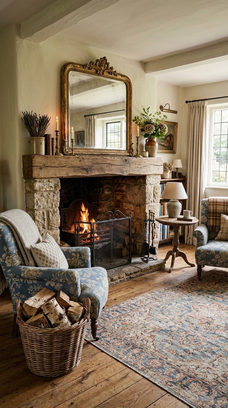 10. Design a Cozy Fireplace Nook