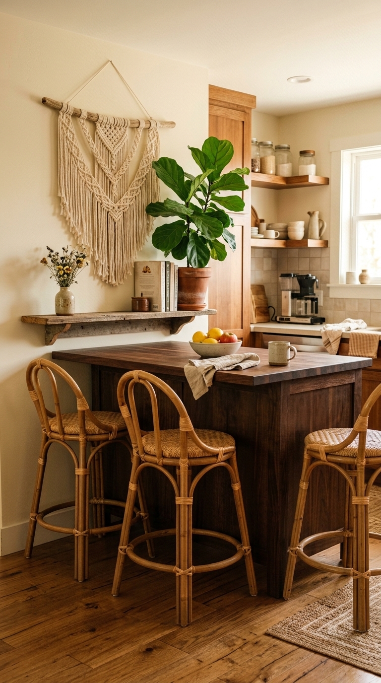 2. Boho Warmth with Mixed Textures