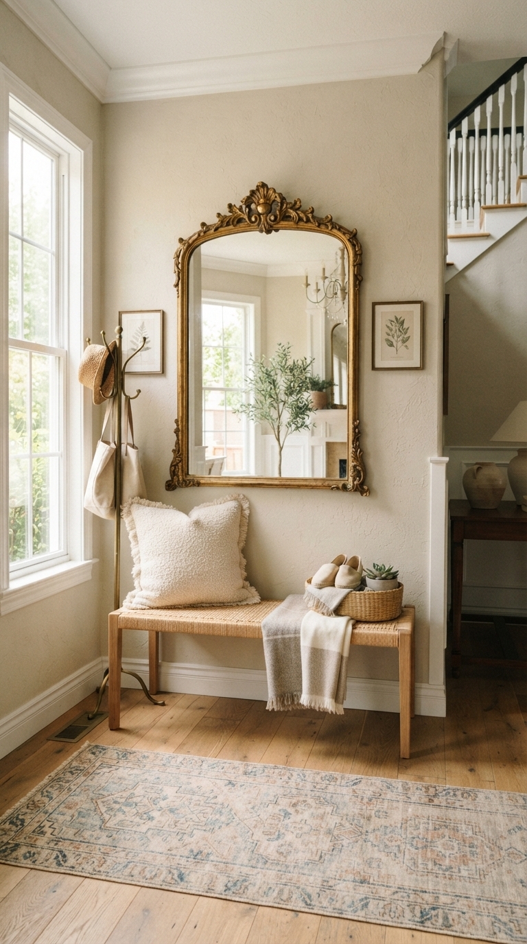 2. Install a Statement Mirror for Light & Style