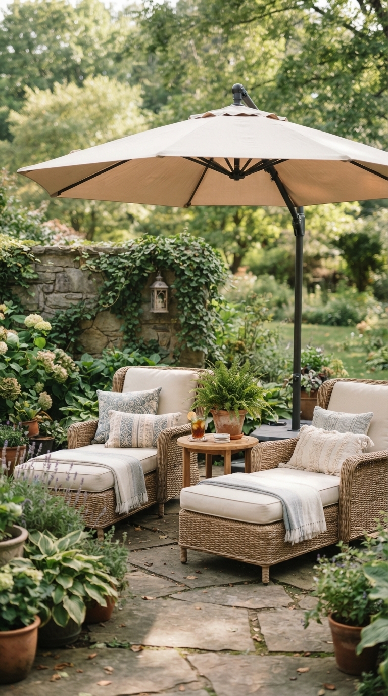 3. Create a Cozy Nook with a Stylish Cantilever Umbrella