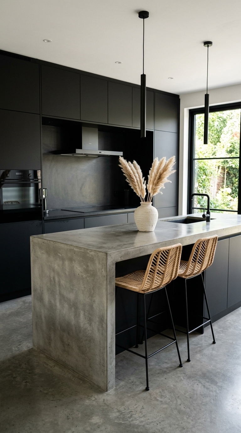 3. Modern Minimalist with Rattan Accent