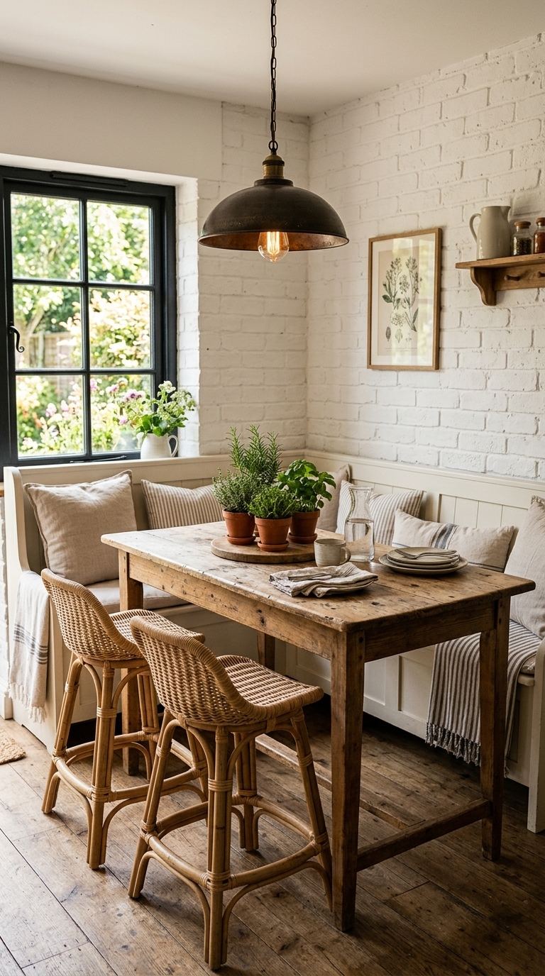 4. Farmhouse Fresh Dining Nook