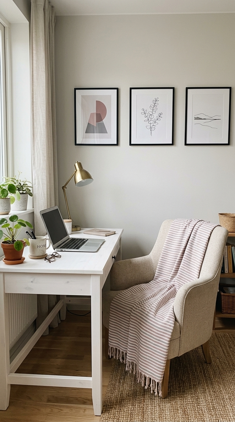 5. Add a Touch of Whimsy with Dusty Rose and Light Grey Subtle Stripes
