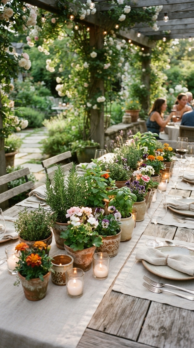 5. Incorporate Potted Herbs & Plants