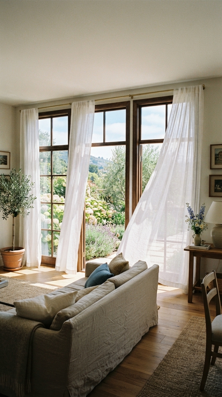 5. Maximize Airflow with Sheer Curtains