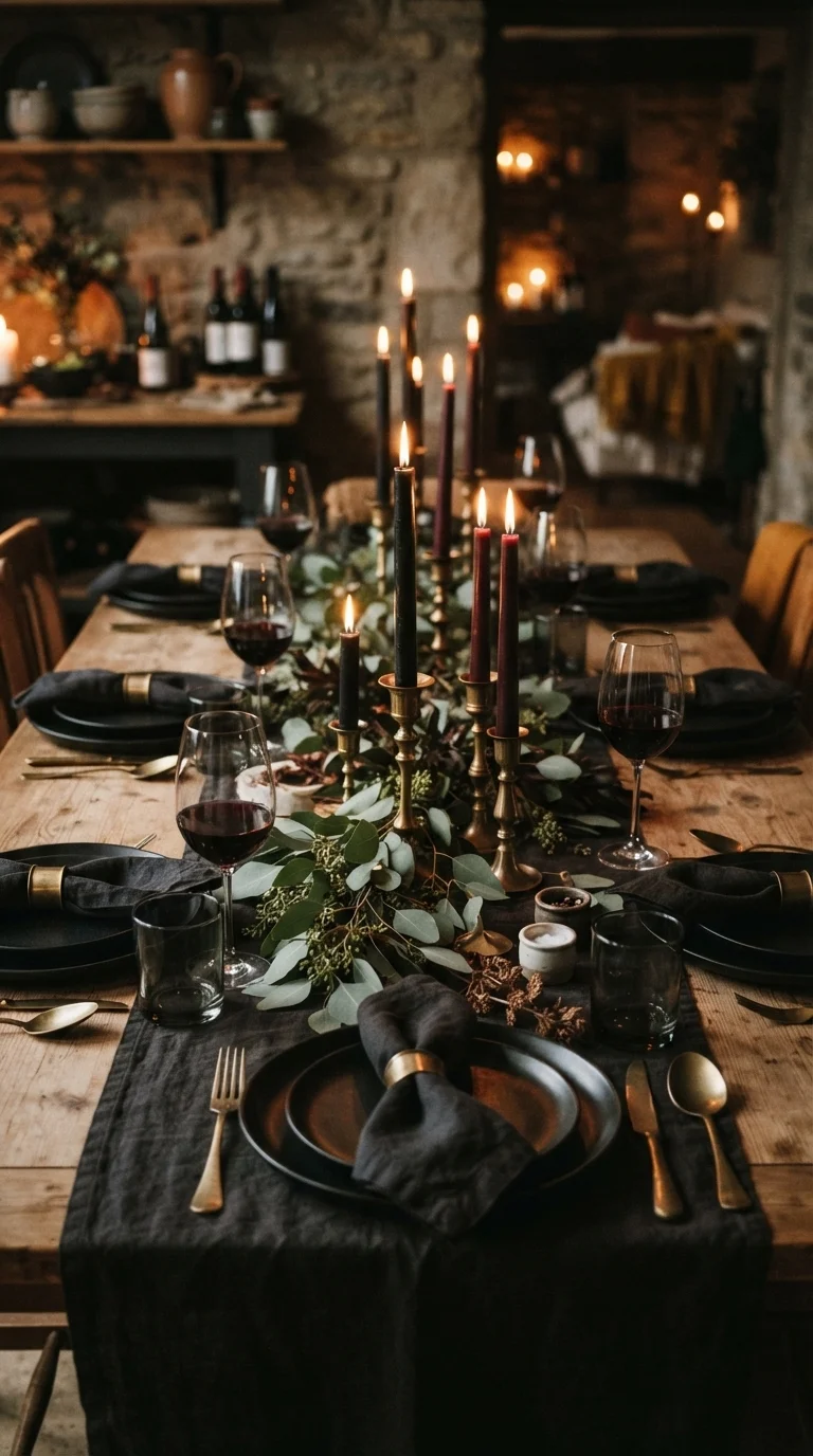 5. Moody Taper Candle Centerpieces