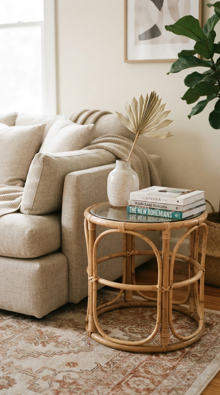 5. Rattan and Wicker Accents for Organic Charm
