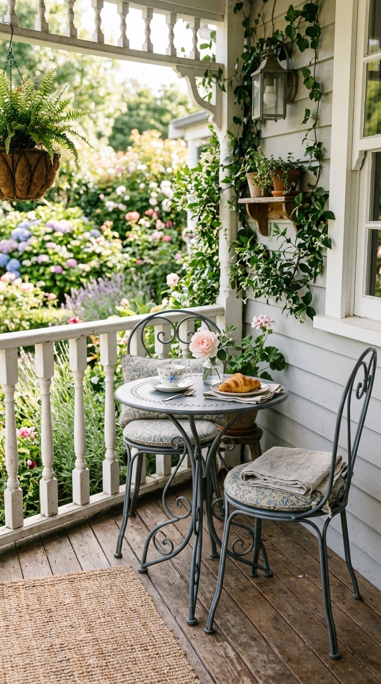 5. Style with a Compact Bistro Set for Morning Coffee