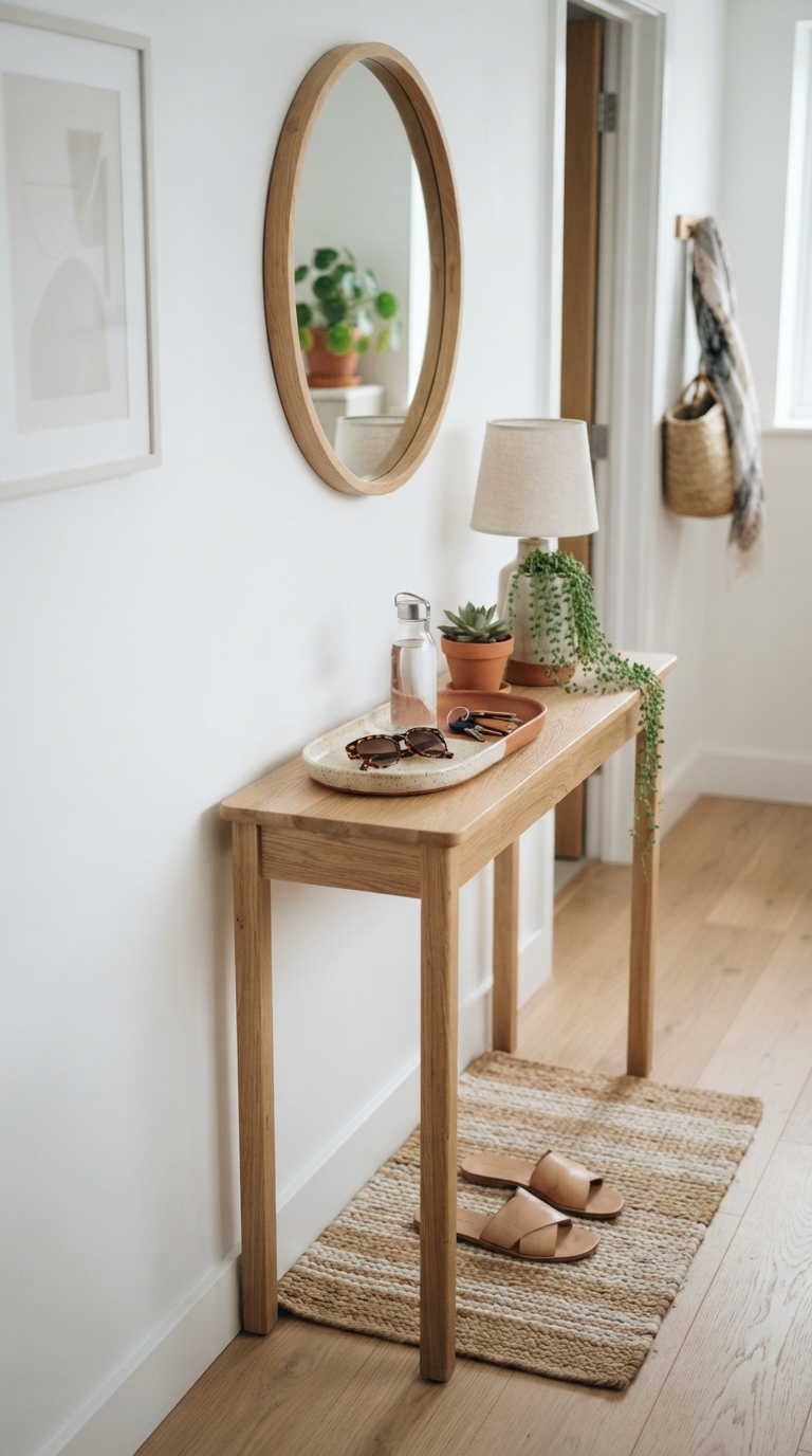 5. Utilize a Slim Console Table