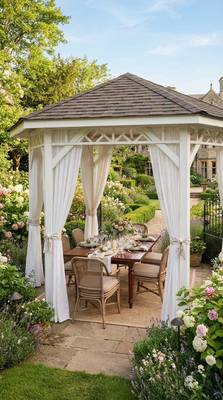 6. Design an Outdoor Room with a Gazebo or Pavilion