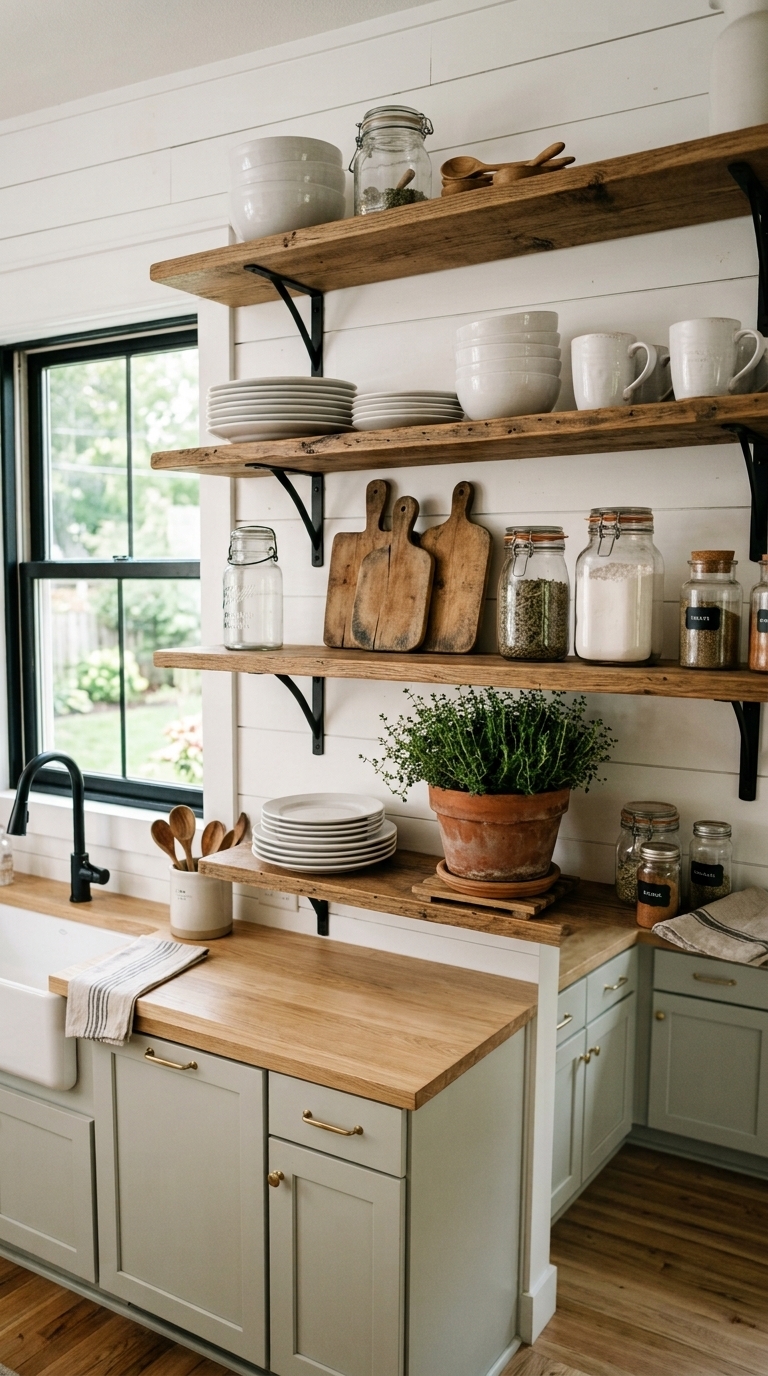 6. Style Open Shelving with Curated Decor
