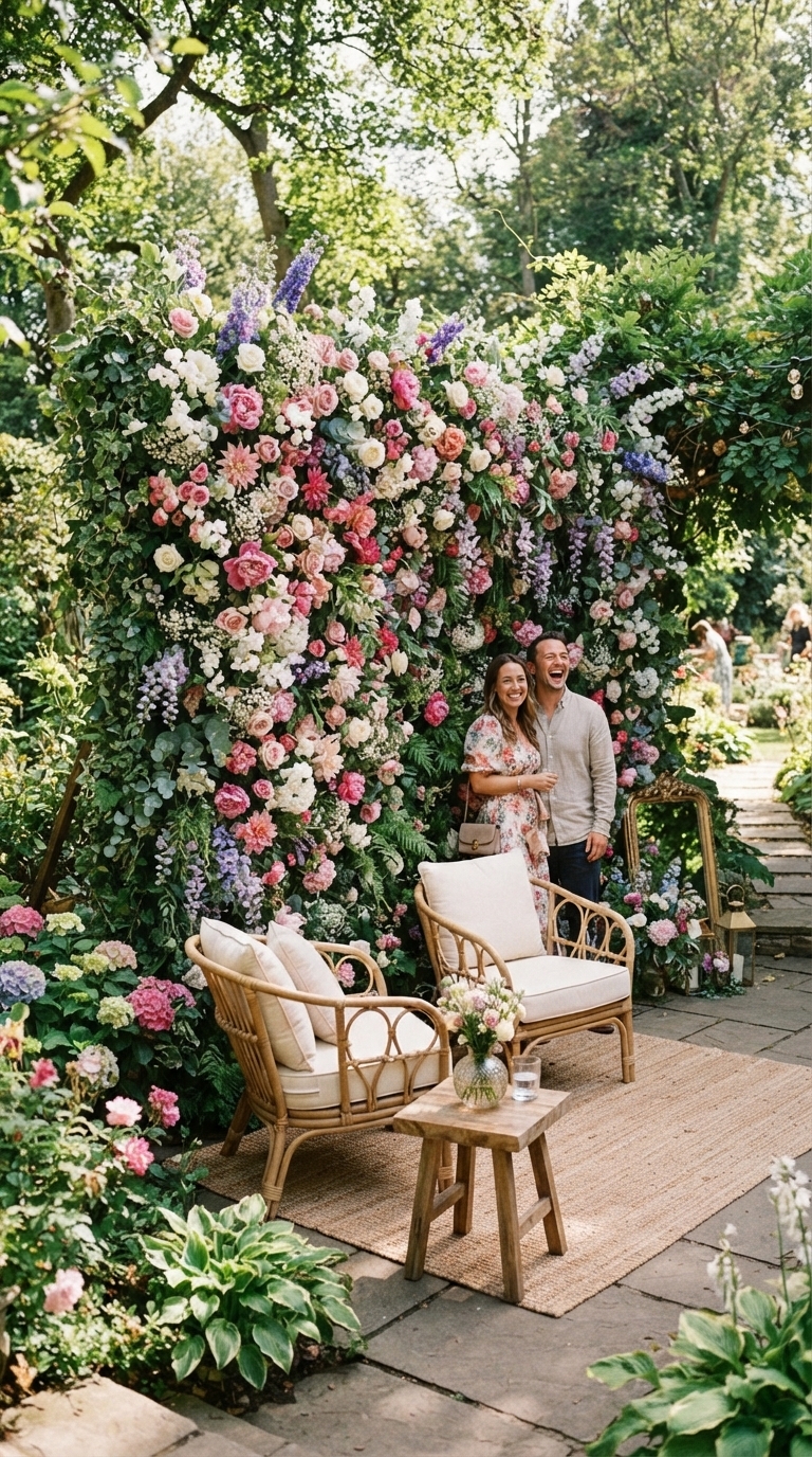 7. Create a Photo-Ready Flower Wall