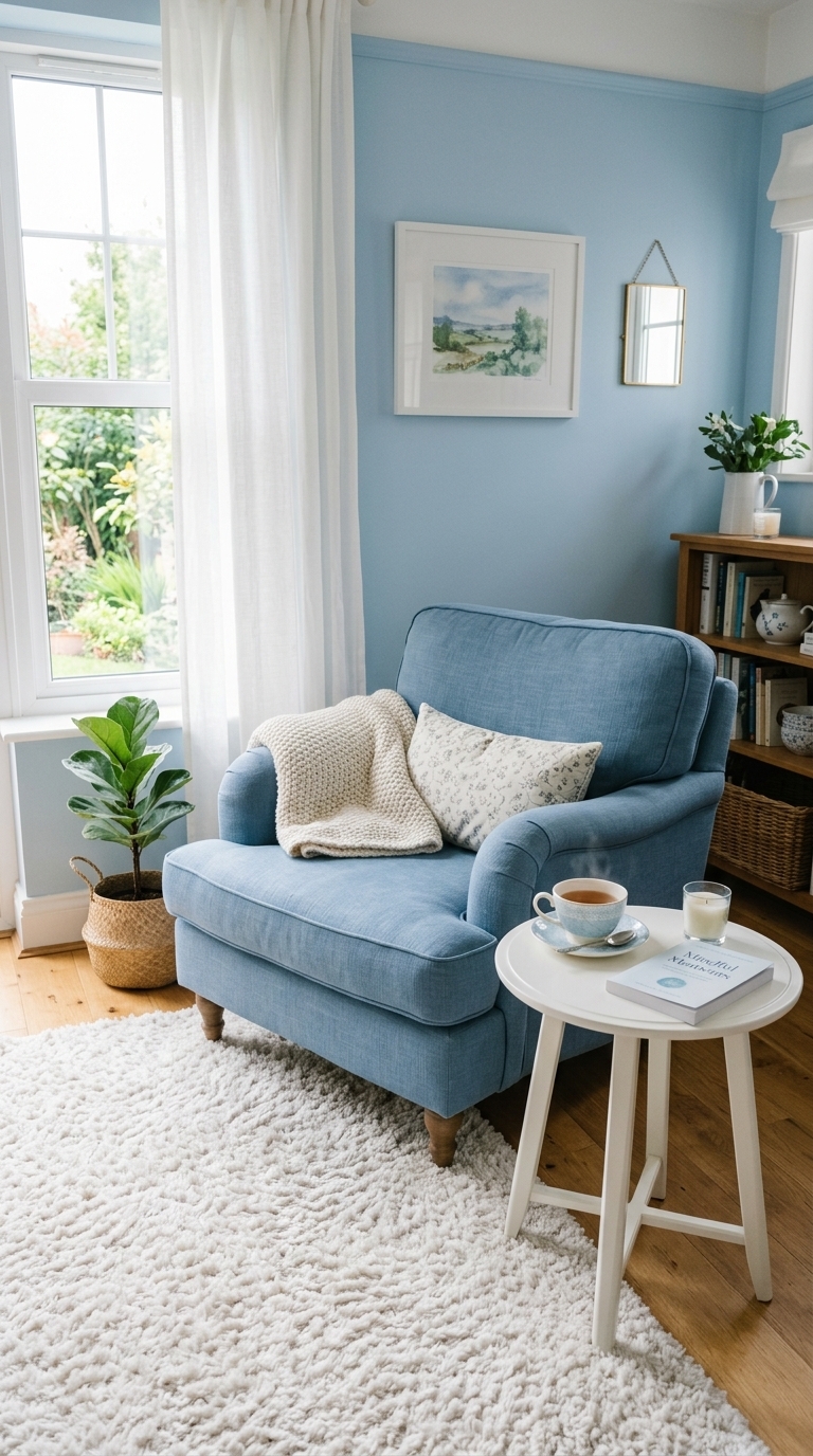 7. Design a Powder Blue Serenity Retreat