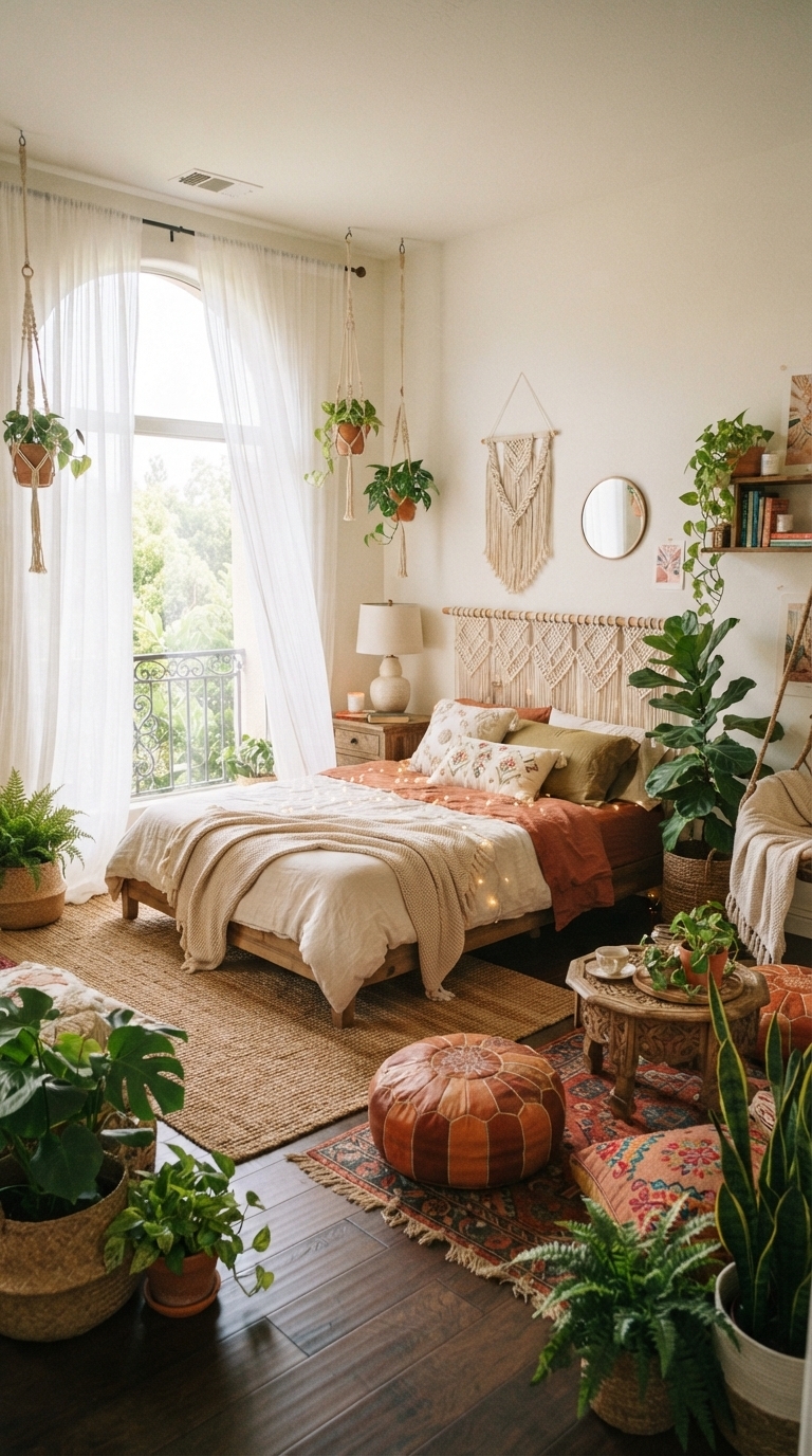 7. Ethereal Gauze for Dreamy, Bohemian Spaces