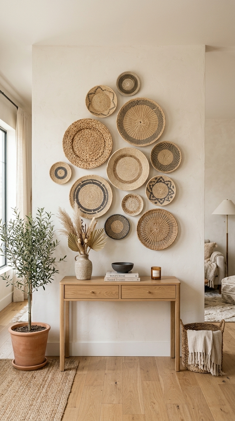 8. Decorate Your Walls with Woven Rattan Art