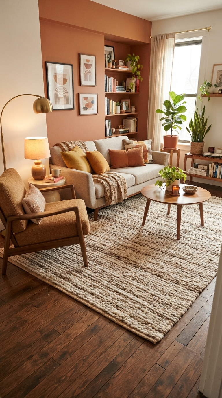 8. Define Zones with Area Rugs