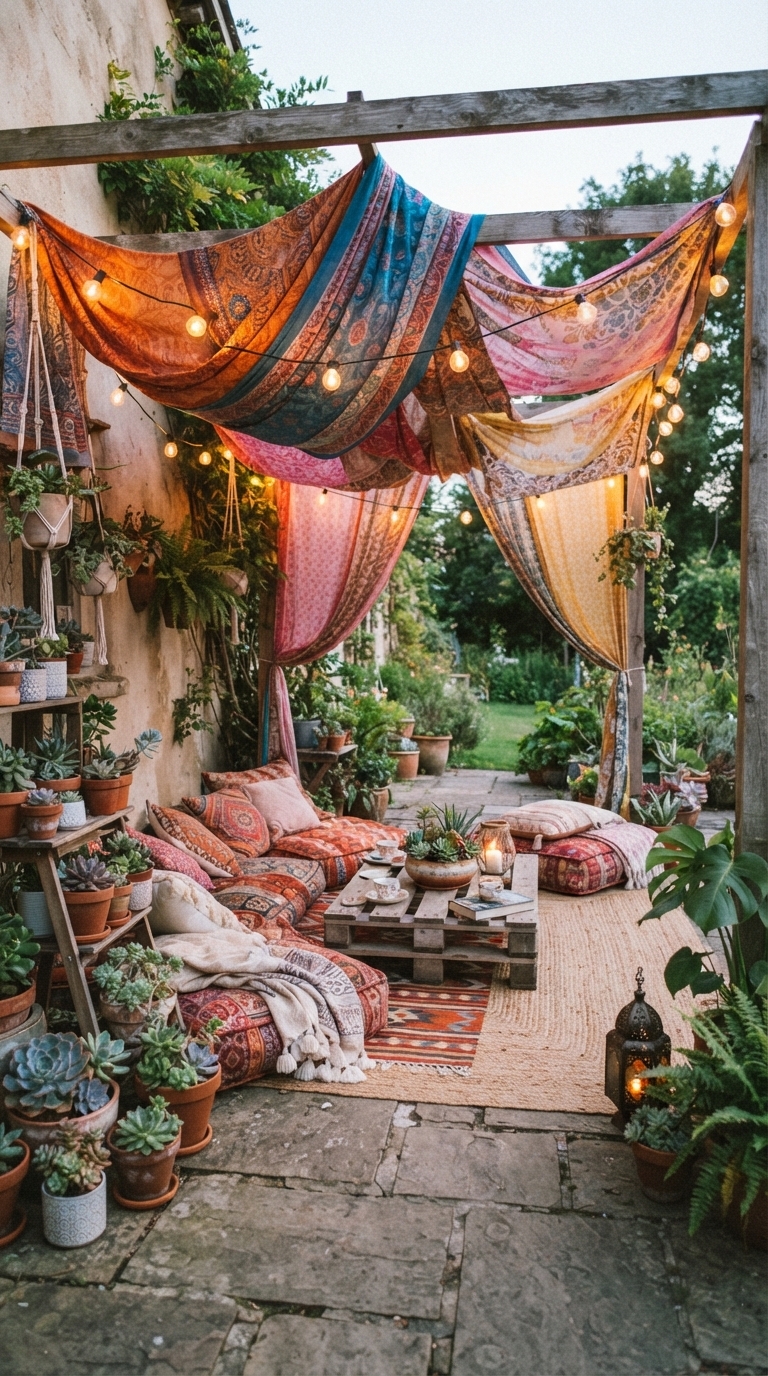 8. Get Creative with DIY Shade Cloths or Fabric Drapes