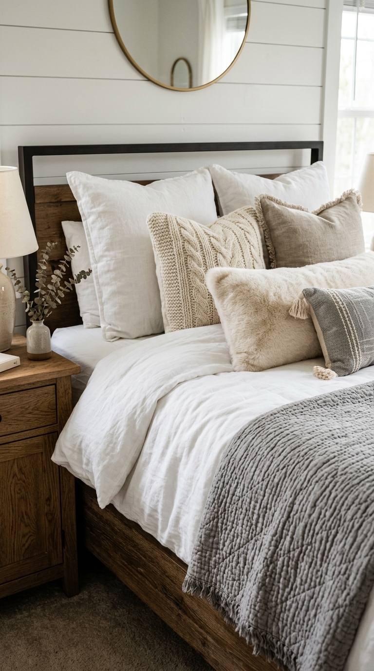 8. Layer Cozy Textiles for Warmth