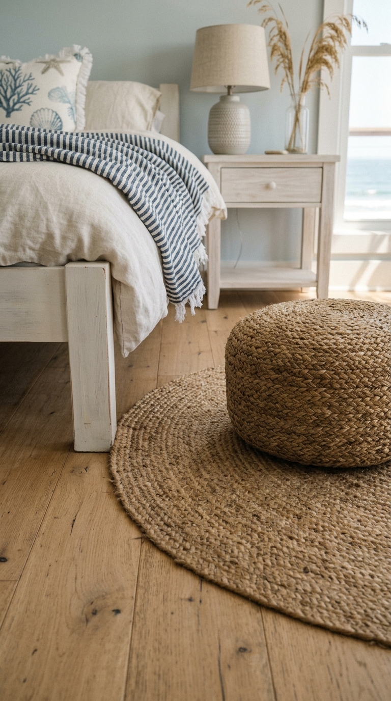 8. Opt for Woven Rugs and Textures