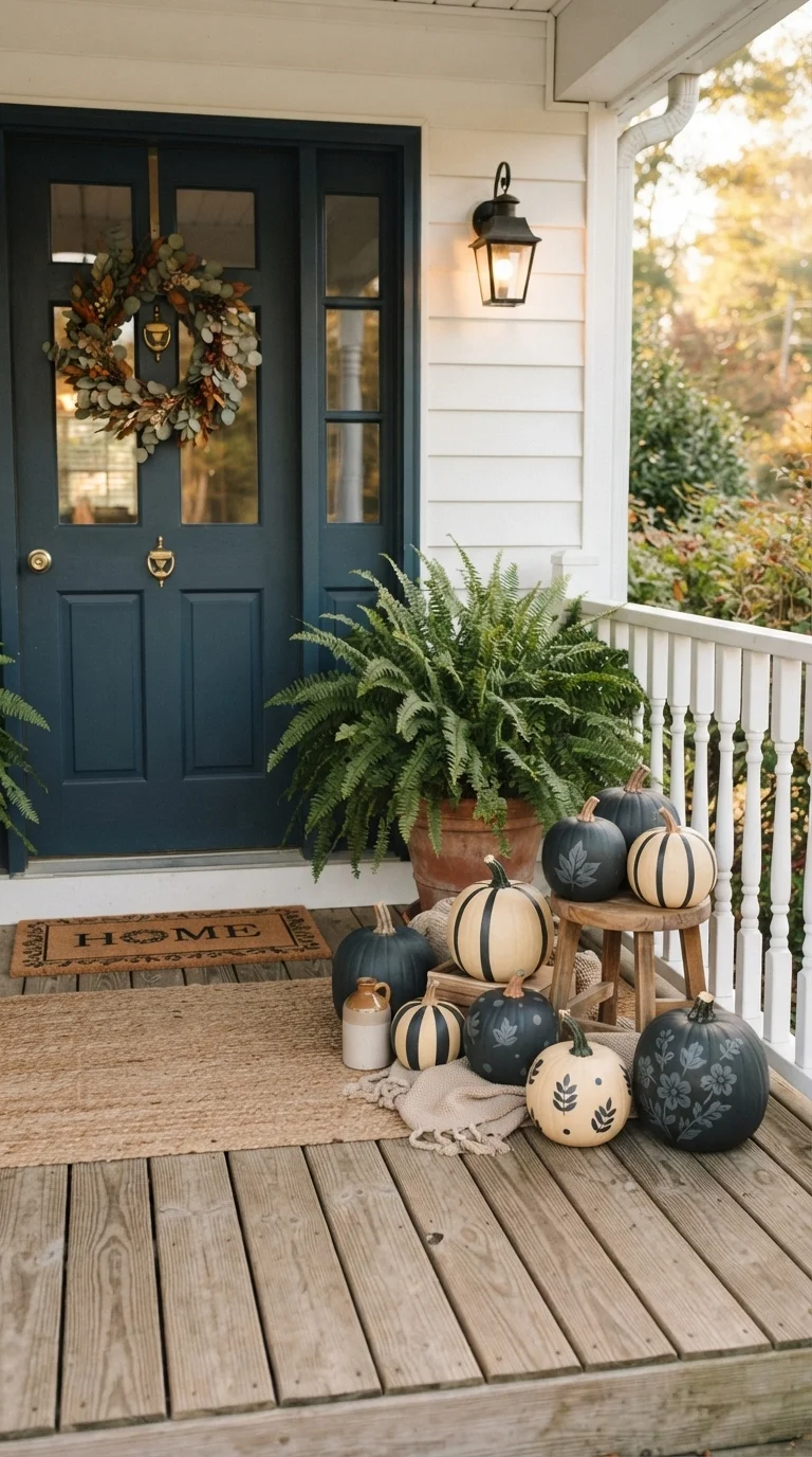 8. Painted Terra Cotta Pumpkin Planters