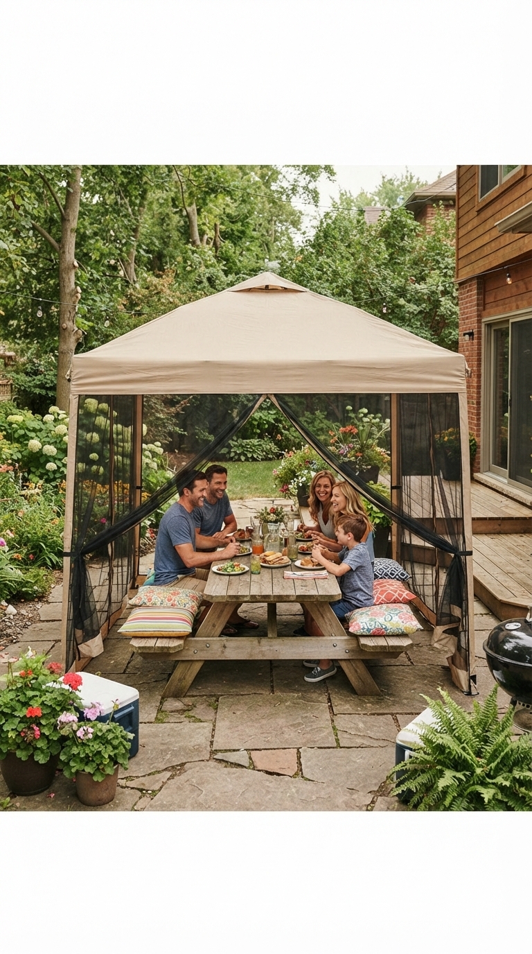 8. Utilize a Pop-Up Canopy for Temporary Shade