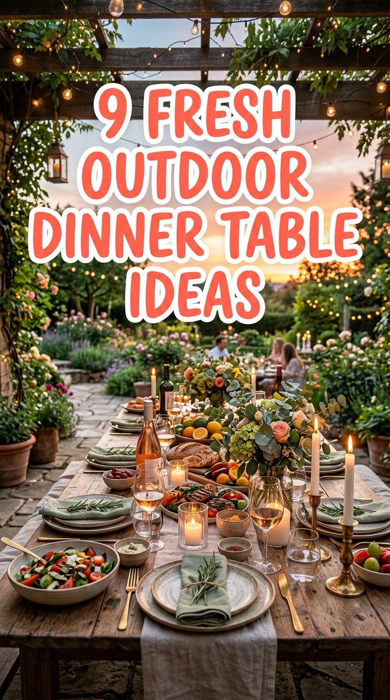 9 Fresh Outdoor Dinner Table Ideas