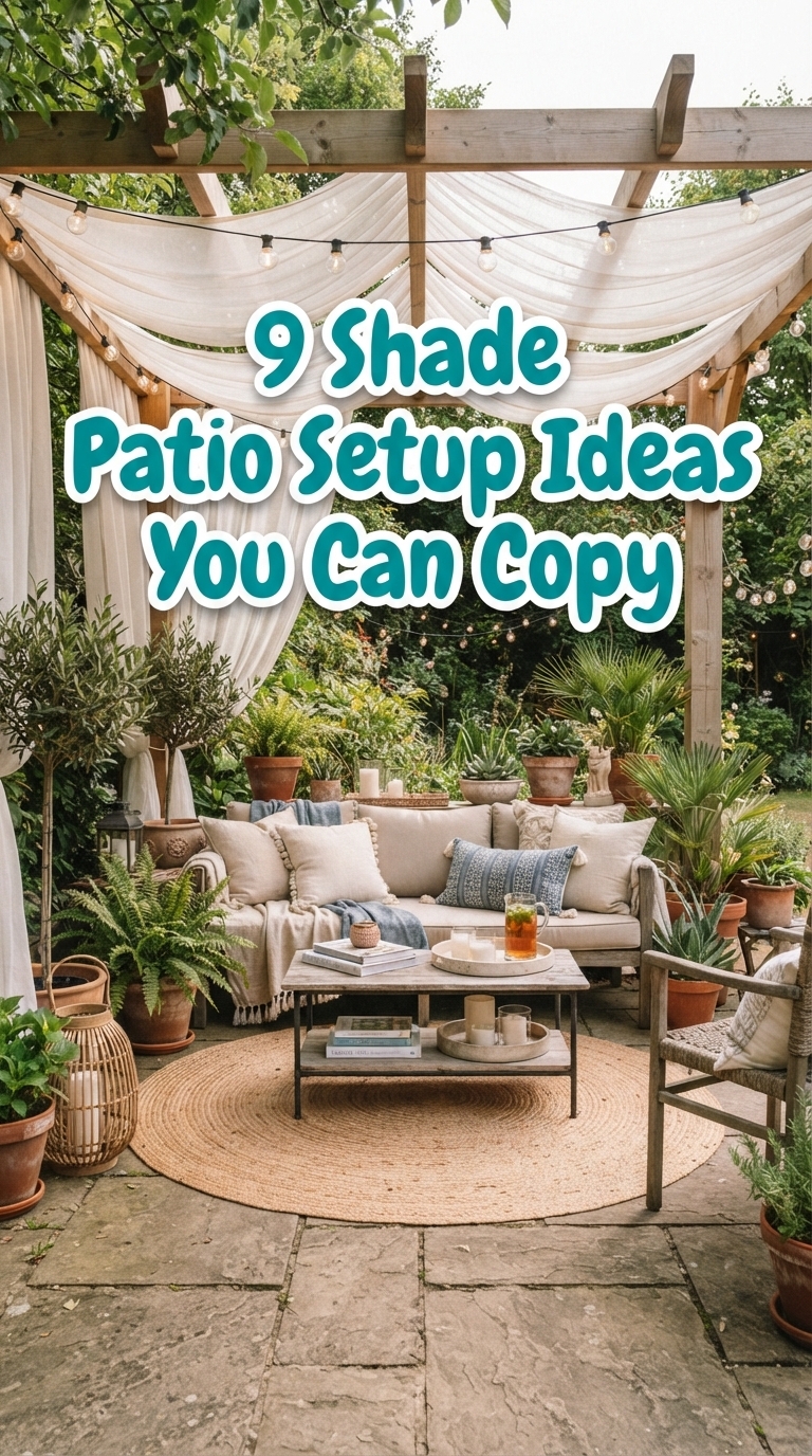 9 Shade Patio Setup Ideas You Can Copy